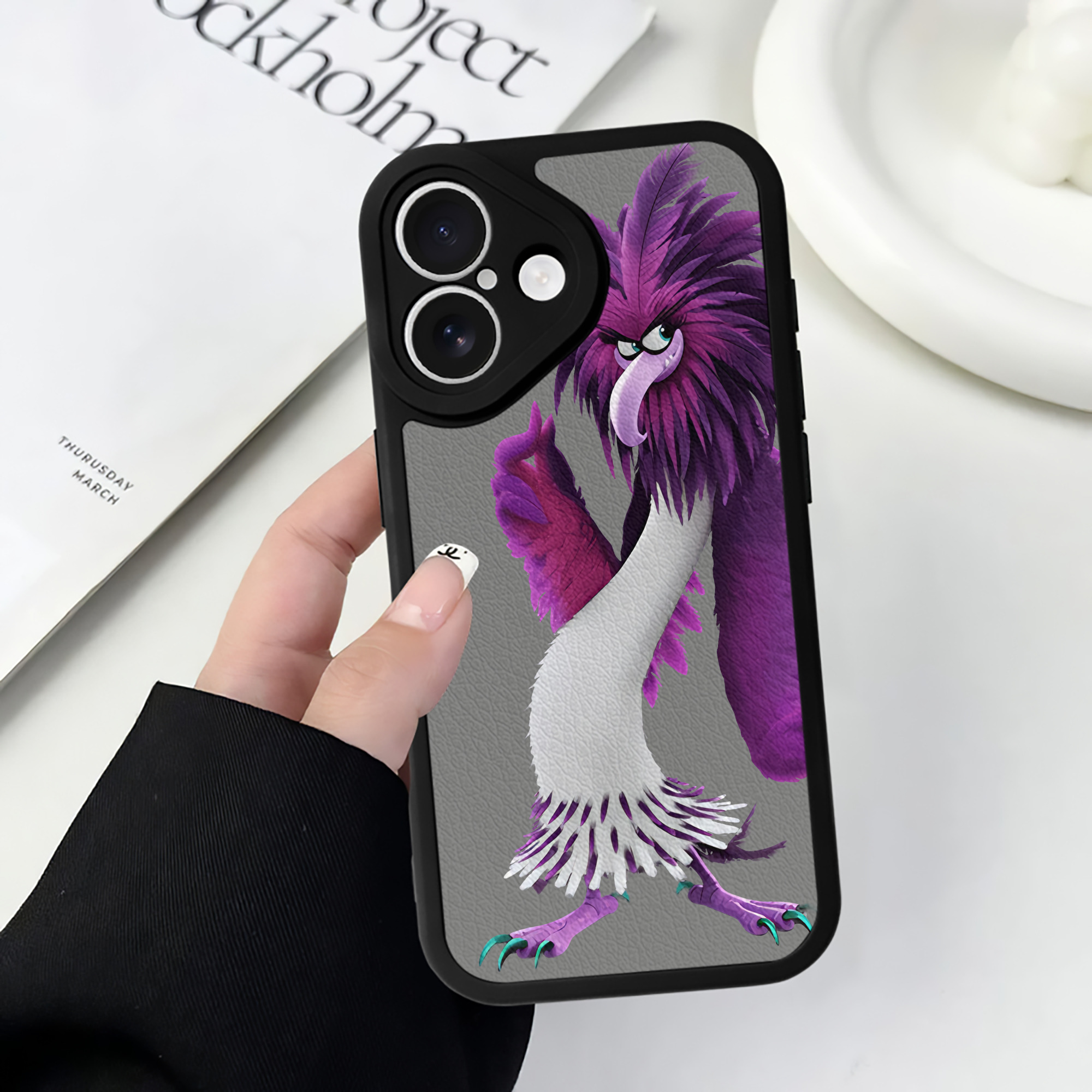 （画像用） Angry Birds アングリーバード 【iPhone 16シリーズ対応】シリコンスマホケース（レザー調） 材質：シリコン